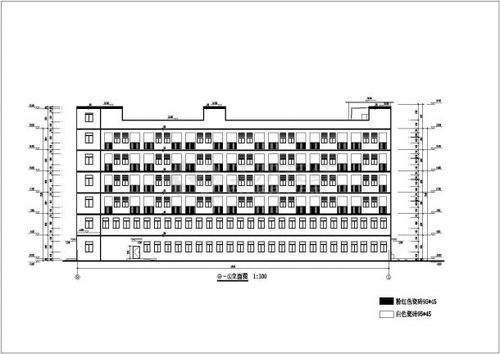 某地工厂6层框架结构宿舍综合楼建筑设计施工图